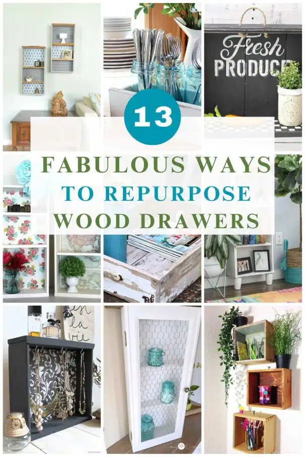 how to repurpose old wood drawers
