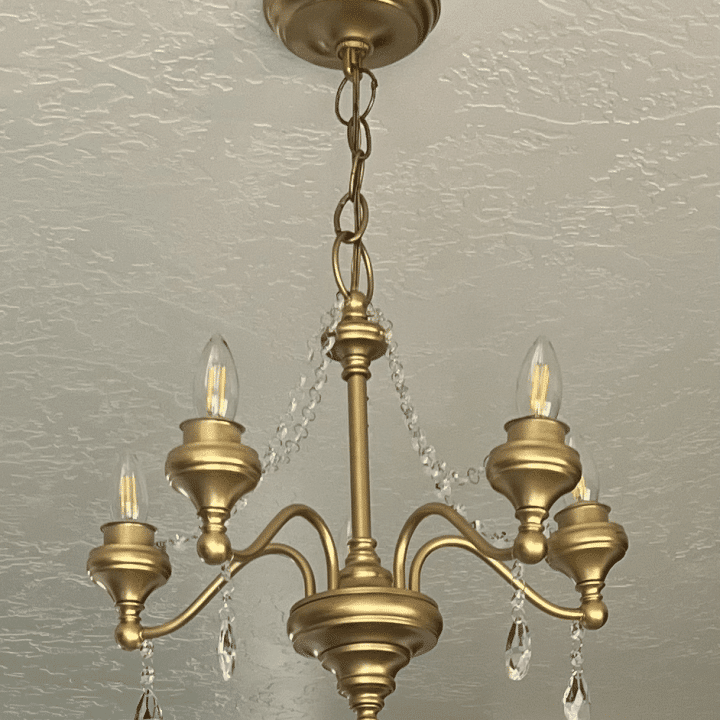 painted light fixture makeover