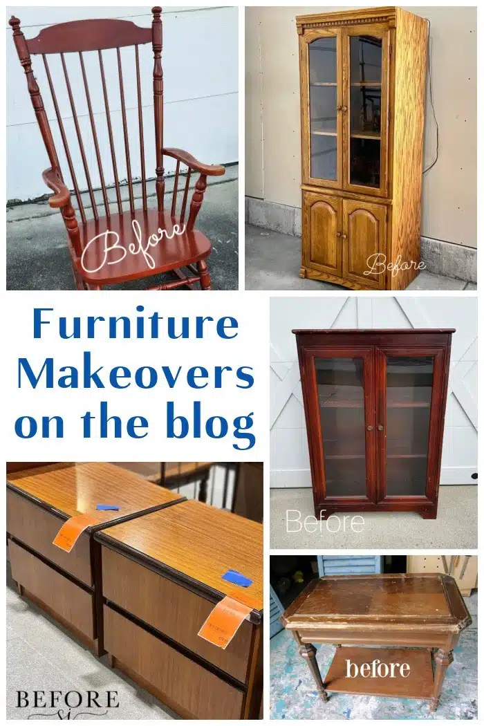 furniture makeovers on the blog