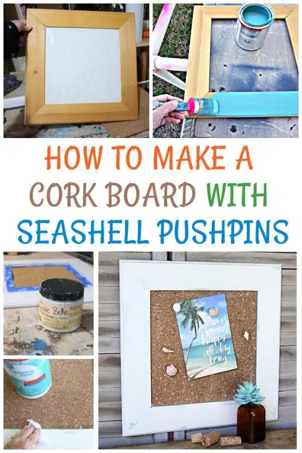 How to make a beach style cork board and seashell push pins