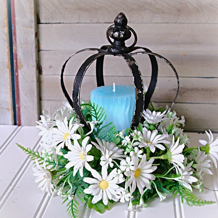 how to make a decorative candleholder from thrifty finds