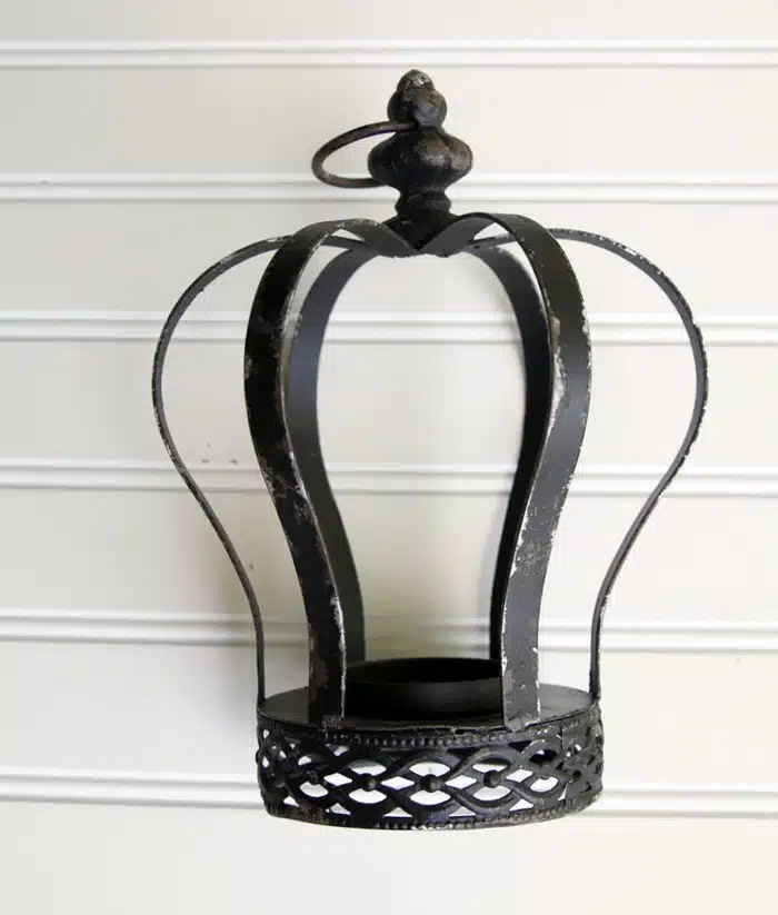 iron candleholder from the thrift store