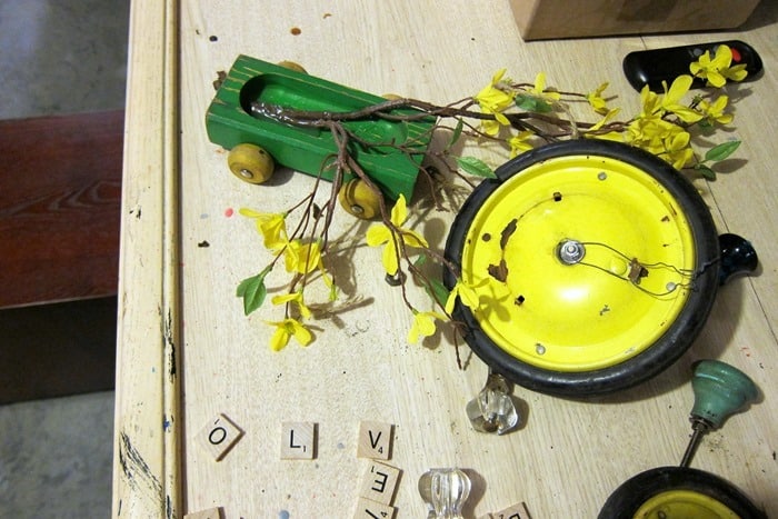 putting together a Spring craft