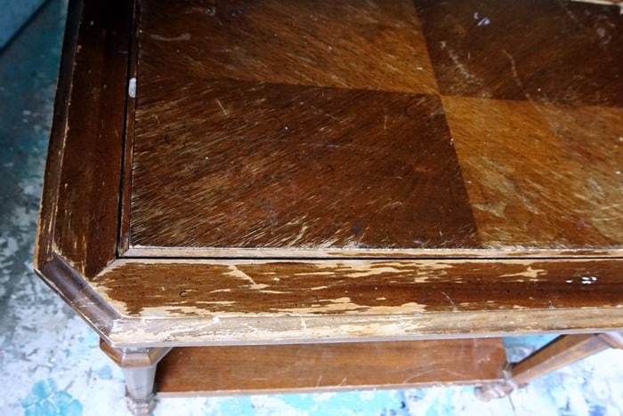 scratched furniture makeover