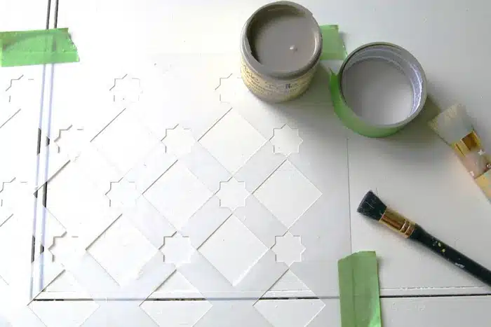stencil furniture with Dixie Belle Paint