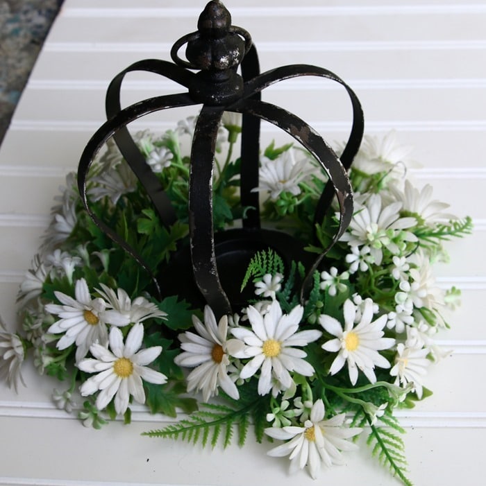 thrift store diy candleholder