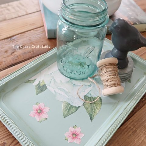 dollar tree tray with decals