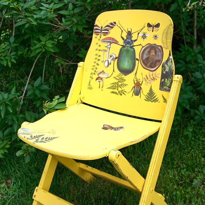 how to decorate furniture with decor transfers by Re-Design with Prima