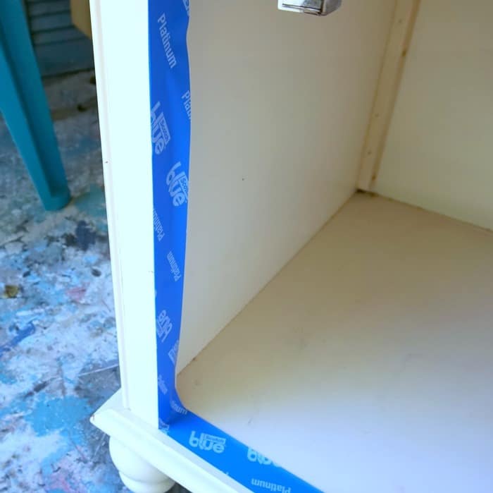 use painters tape when painting furniture