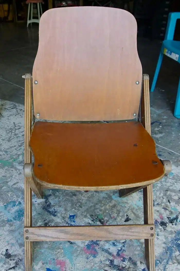 wood folding chair to paint