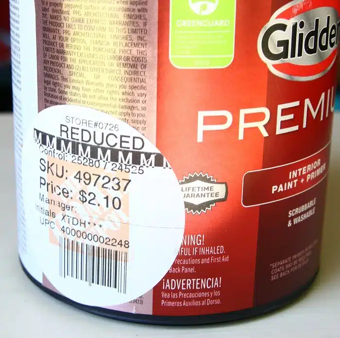 Glidden Oops Paint from Home Depot