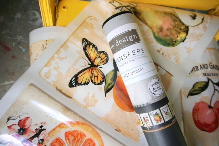 Redesign with Prima- Decor Transfer - Sweet Apricot for diy project