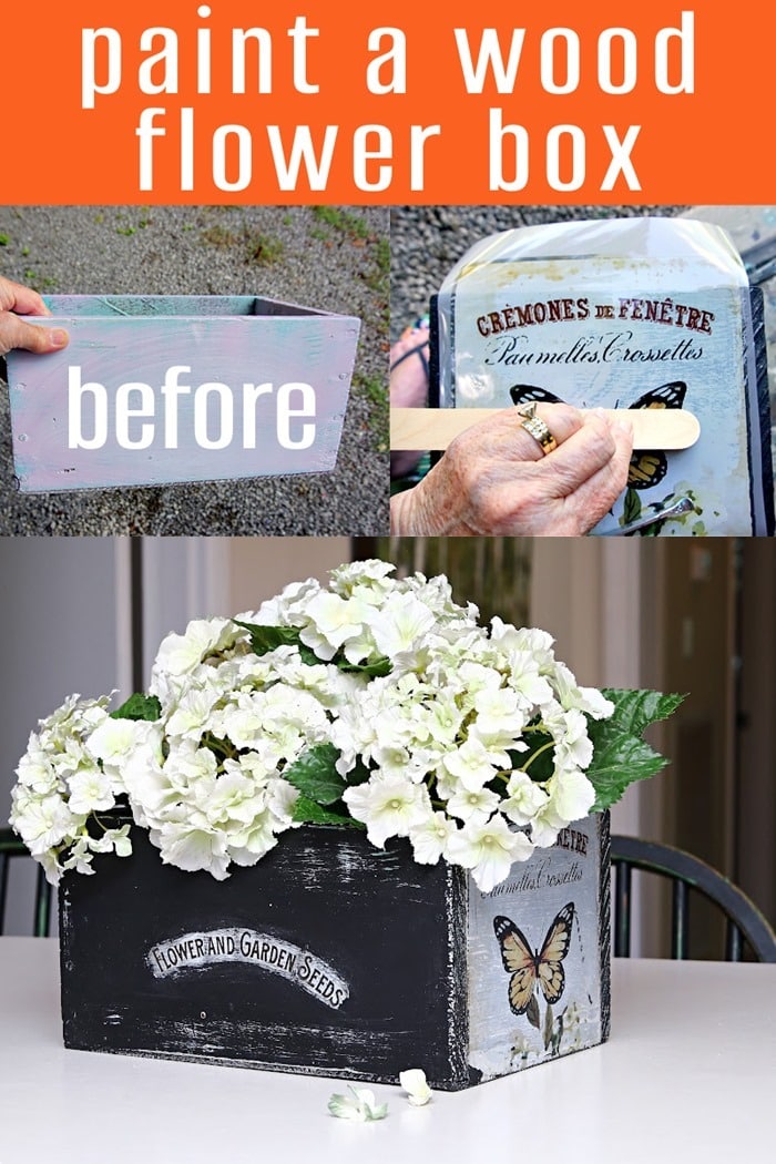 paint a wood flower box