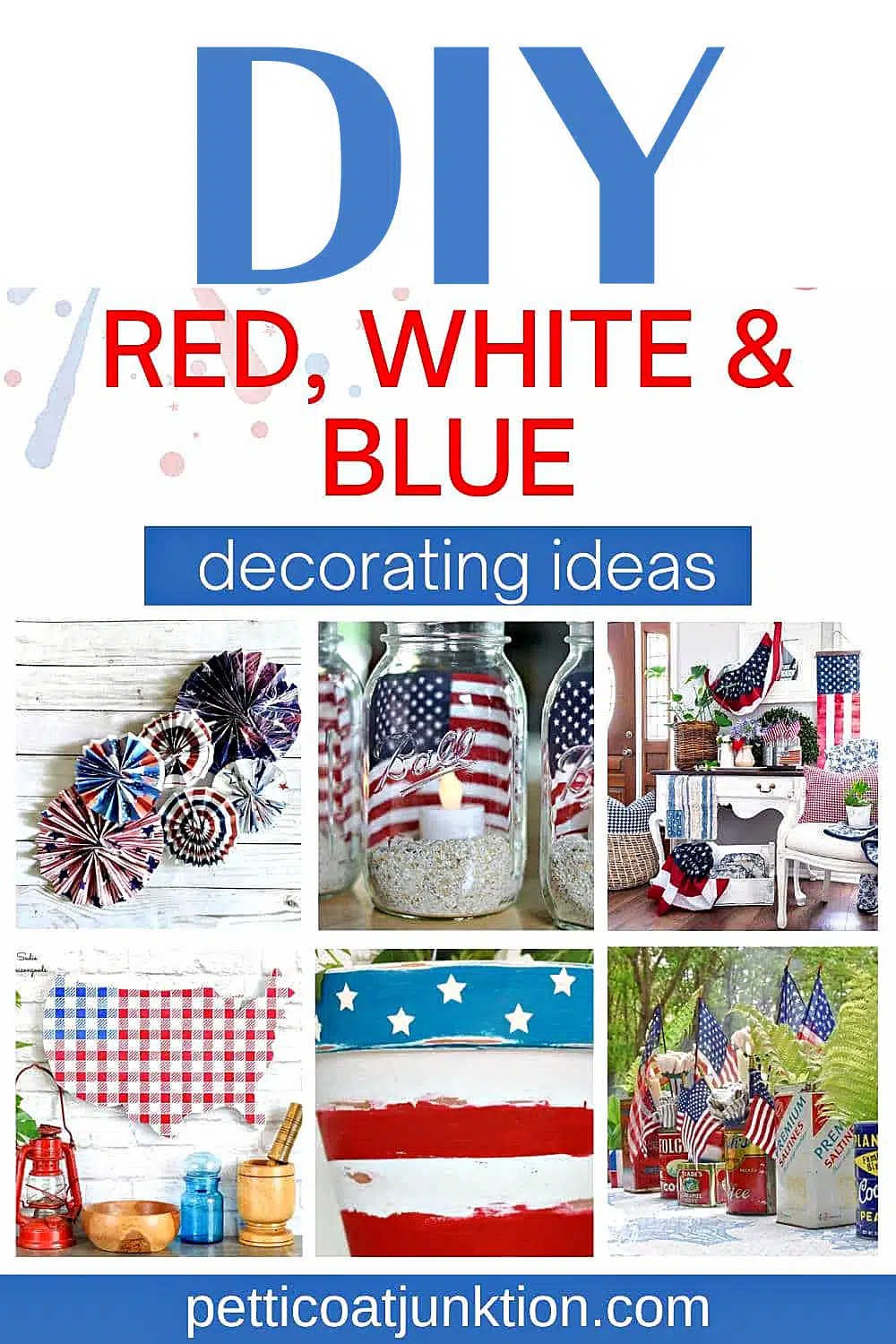 red, white, and blue decorating ideas