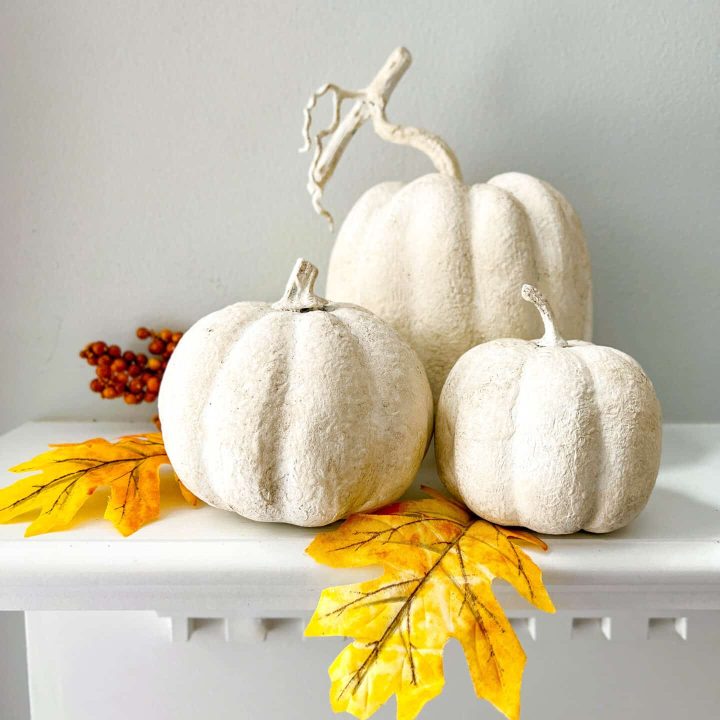 faux stoneware pumpkins