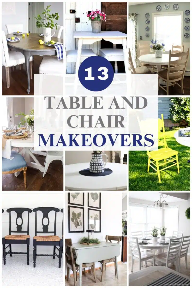 Painted tables and chairs makeovers