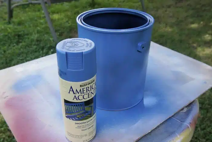 blue spray paint project