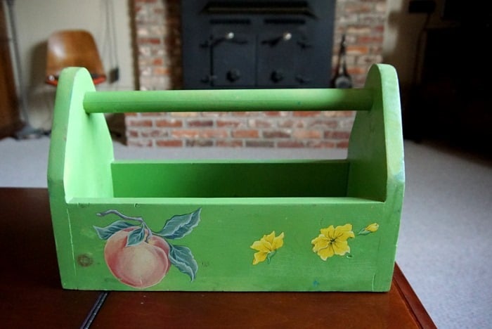 painted diy wood tote