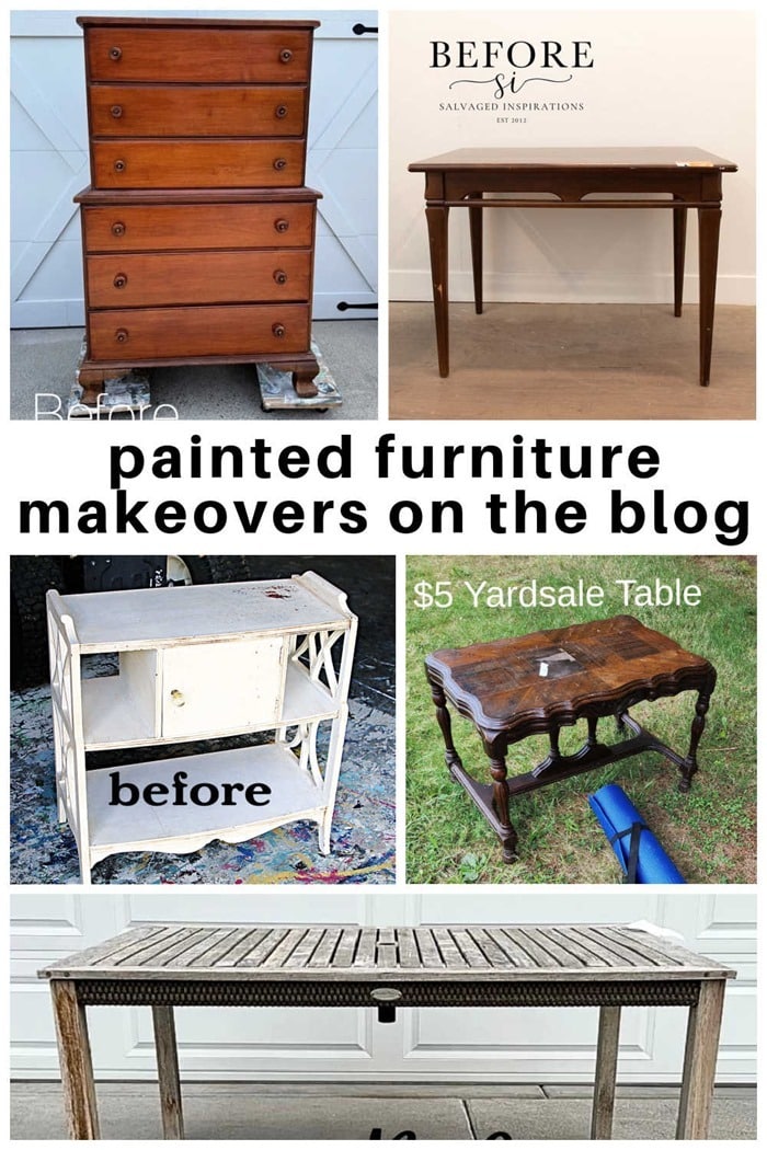 painted furniture makeovers on the blog