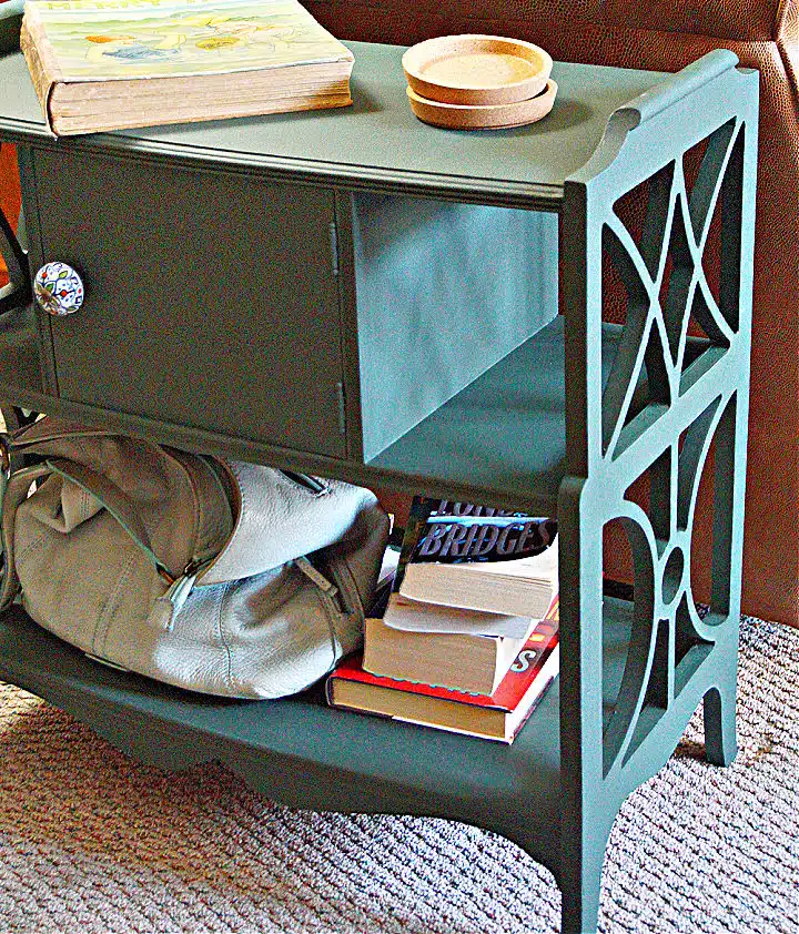 side table painted Acadia color (2)