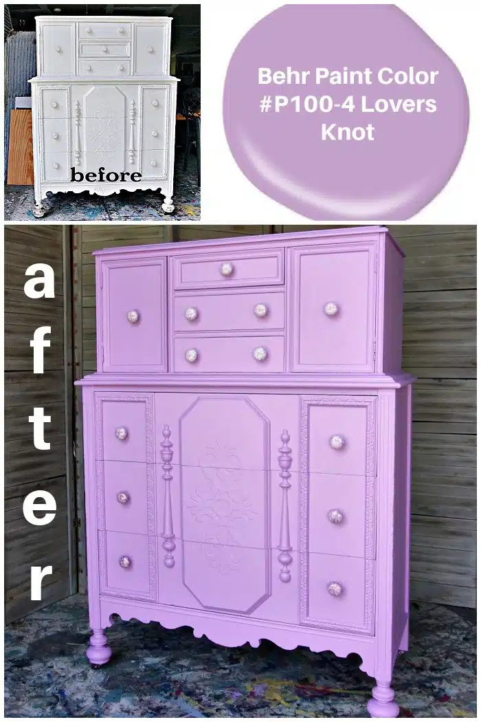 lilac latex paint for chest of drawers