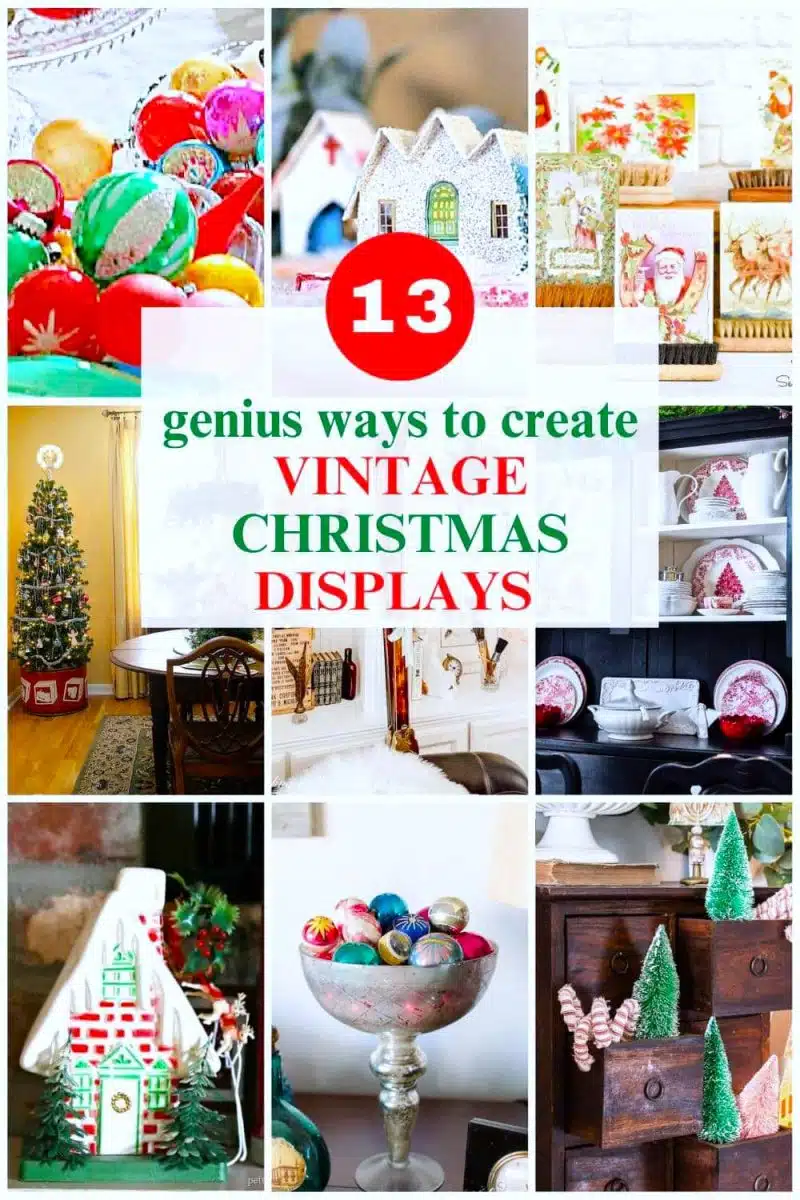 13 vintage Christmas Decoration Displays