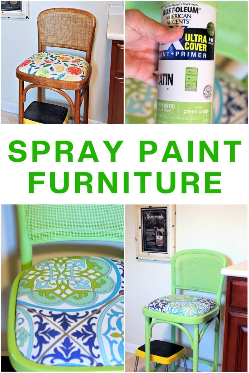 Spray paint bar stools