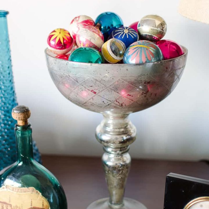 colorful vintage ornaments