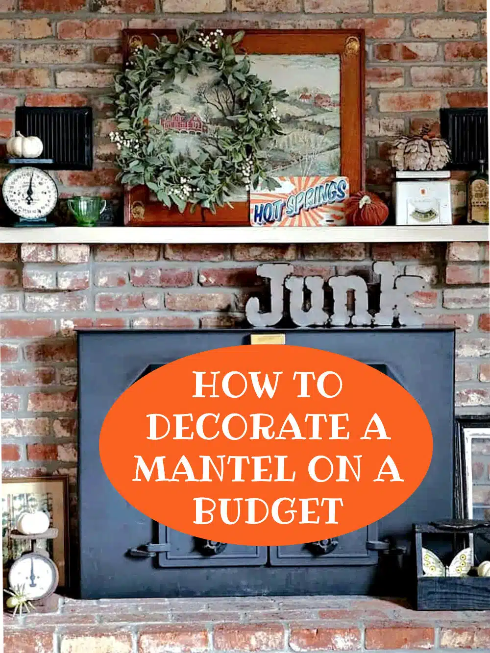 decorating a mantel on a budget