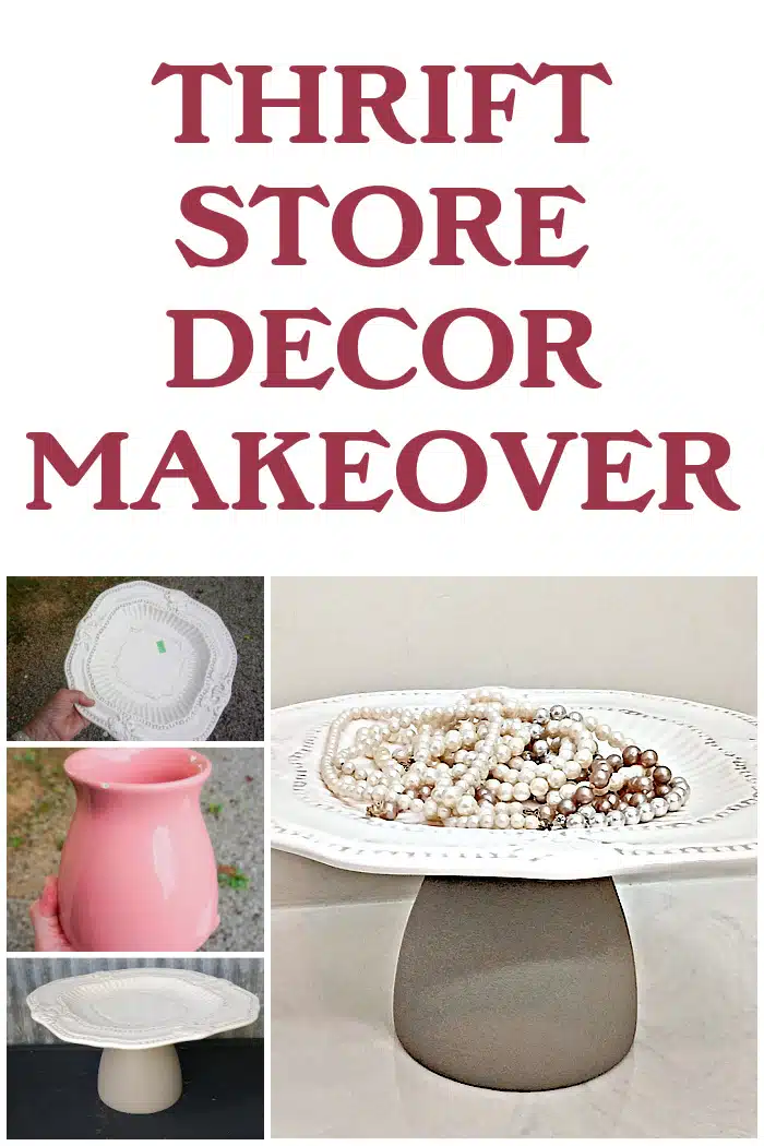 thrift store decor makeover multi purpose pedestal stand