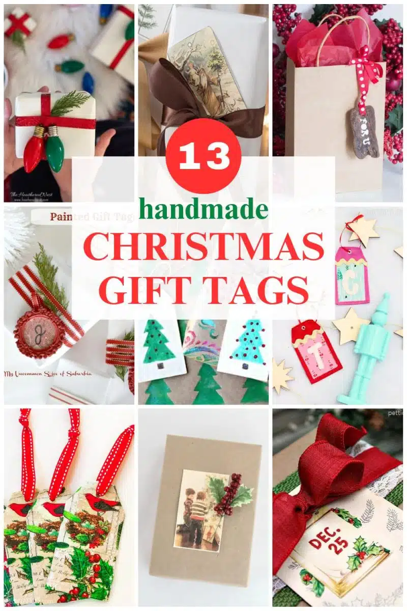 9 image collage diy gift tags