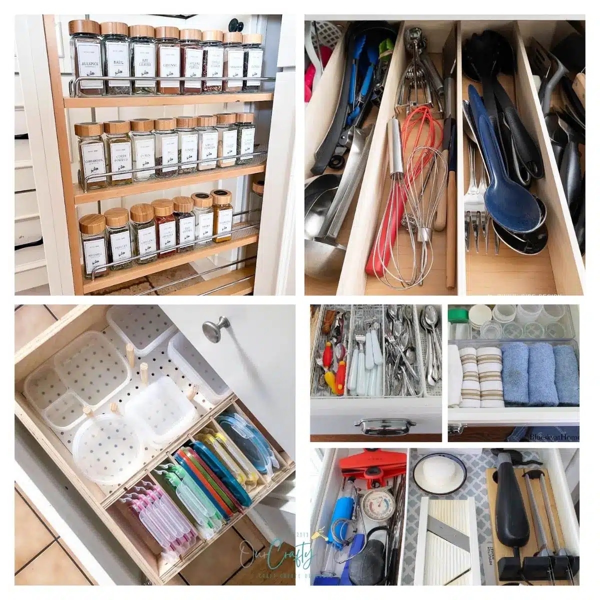 kitchen storage ideas 4 image collage