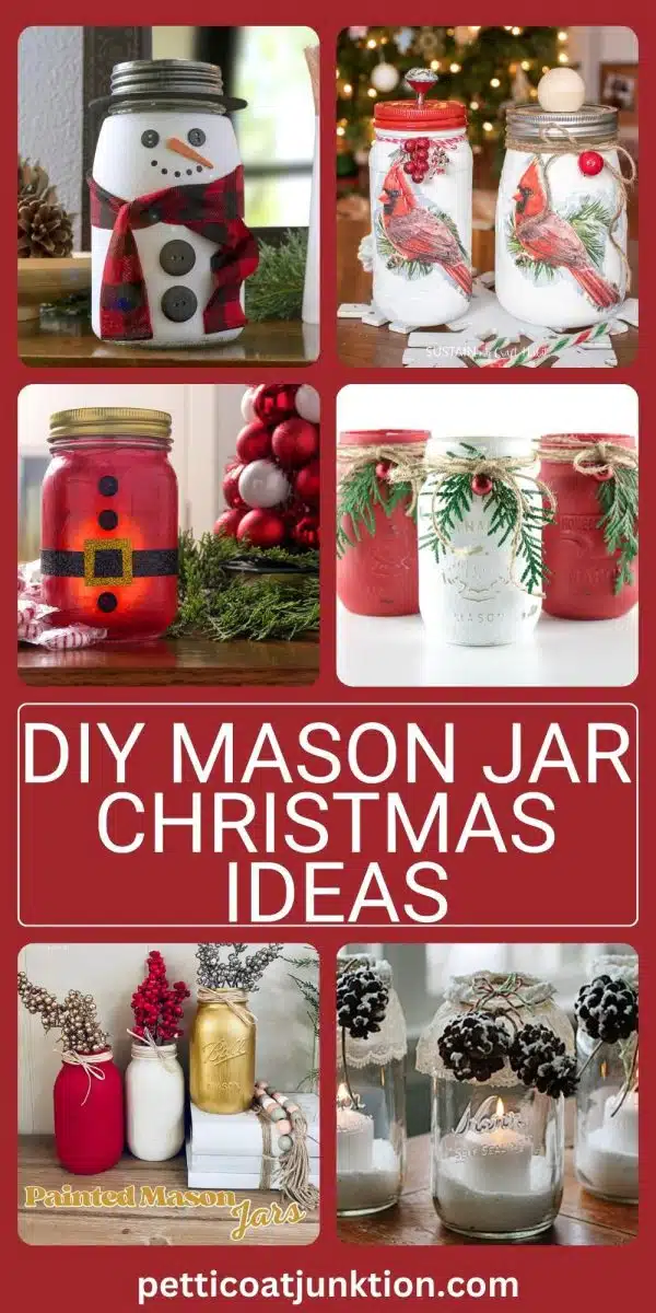 6 image mason jar Christmas crafts