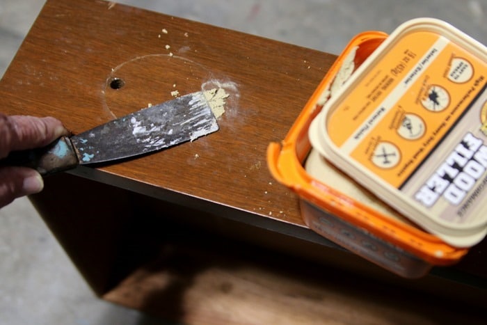 how to fill screw holes in furniture drawers