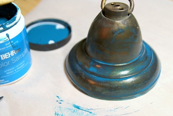 painting a brass bell craft project