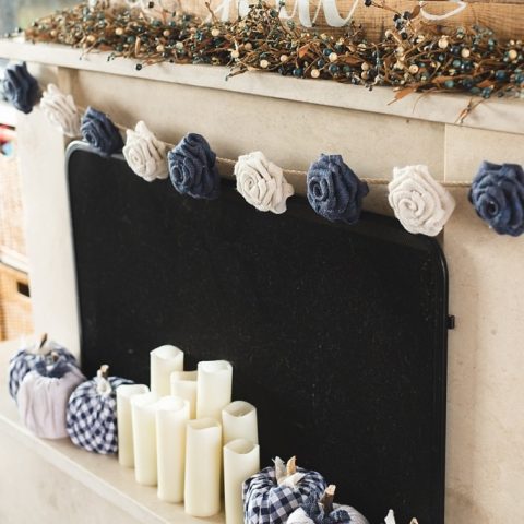 burlap fabric garland
