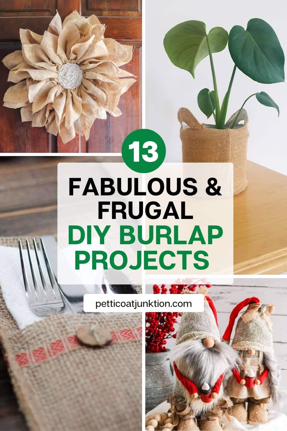 4 image collage diy burlap projects