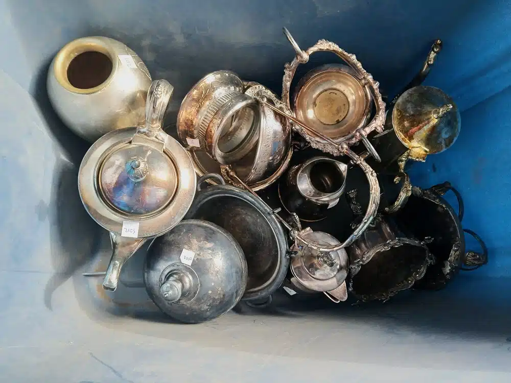 silver plate auction lot