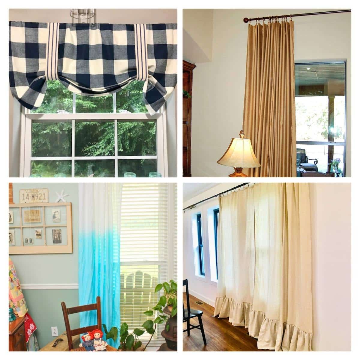 diy curtains collage