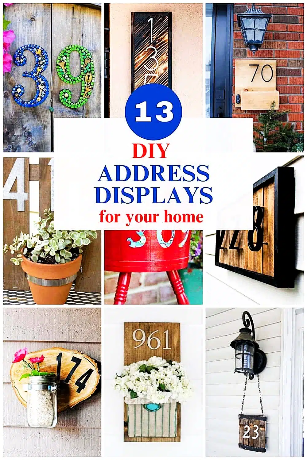 decorative DIY address displays for your home