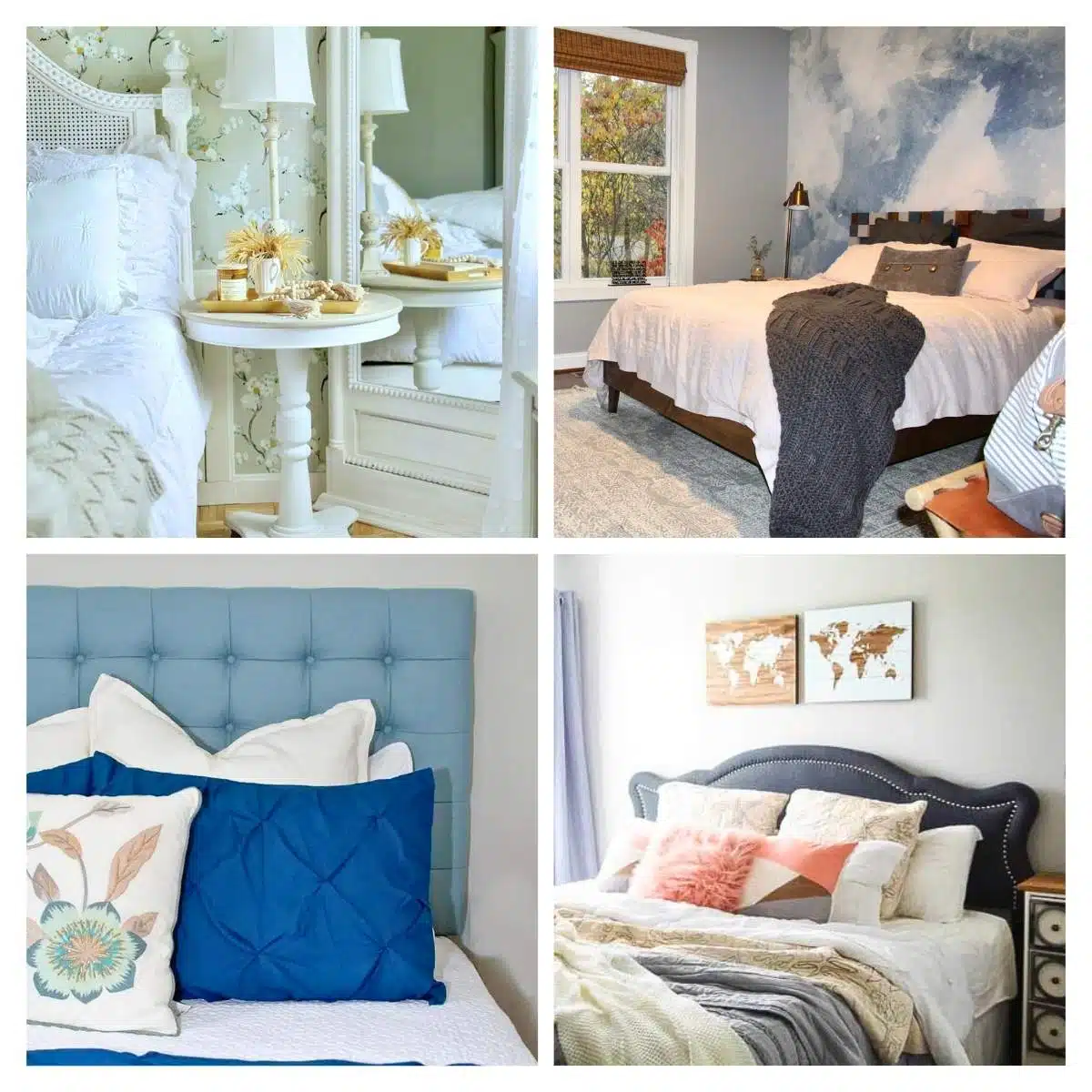 guest bedroom decor collage