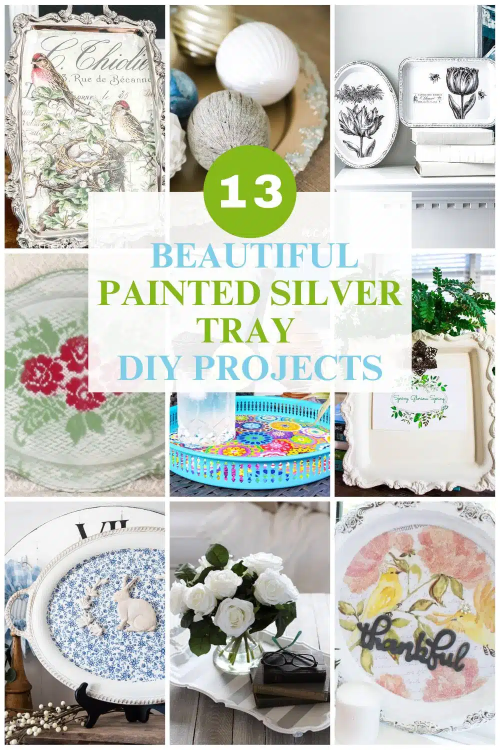 9 image painted silver plate projects