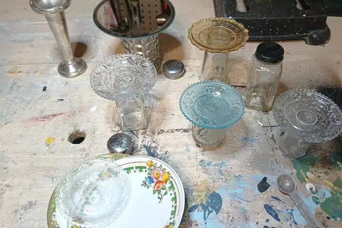 how to repurpose glass bottles and dishes