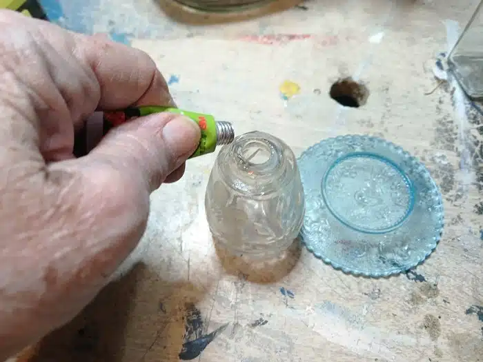 superglue glass items together