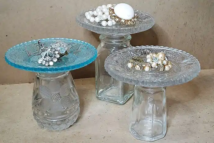 upcyled glass jewelry dishes