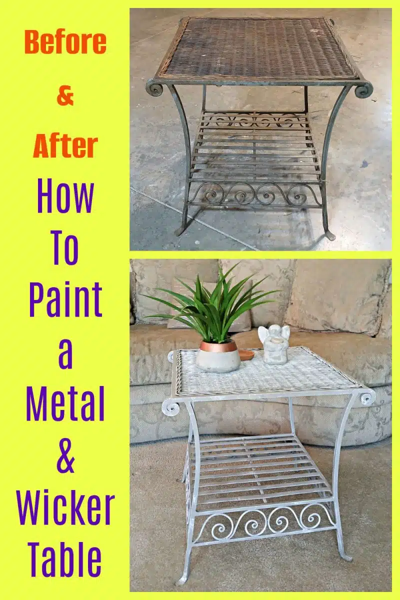 before and after furniture makeover how to paint metal and wicker furniture