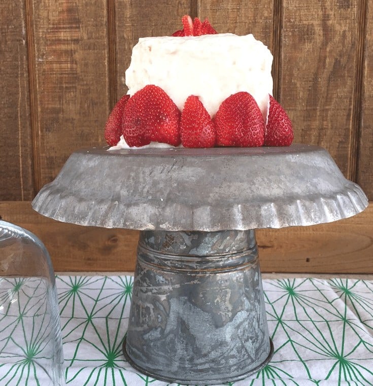 thrifty galvanized cake stand Refresh Restyle
