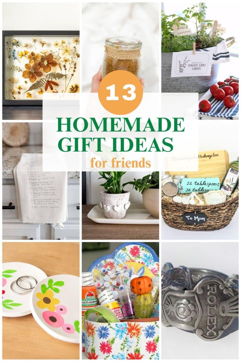 9 image collage with diy gifts