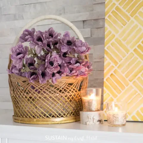 thrift store basket painted