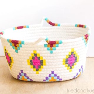 kilim colorful basket diy